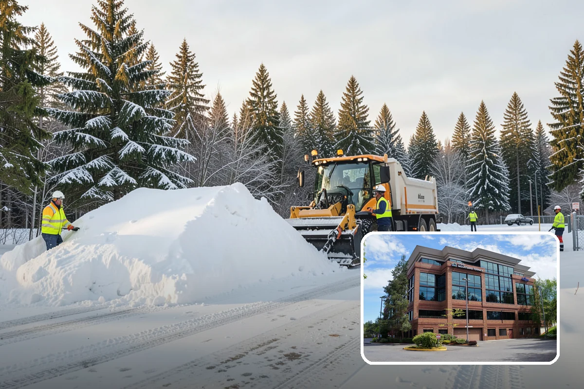 UTV Snow Plowing in Mountlake Terrace, Snohomish County, WA - More pushing power than an ATV