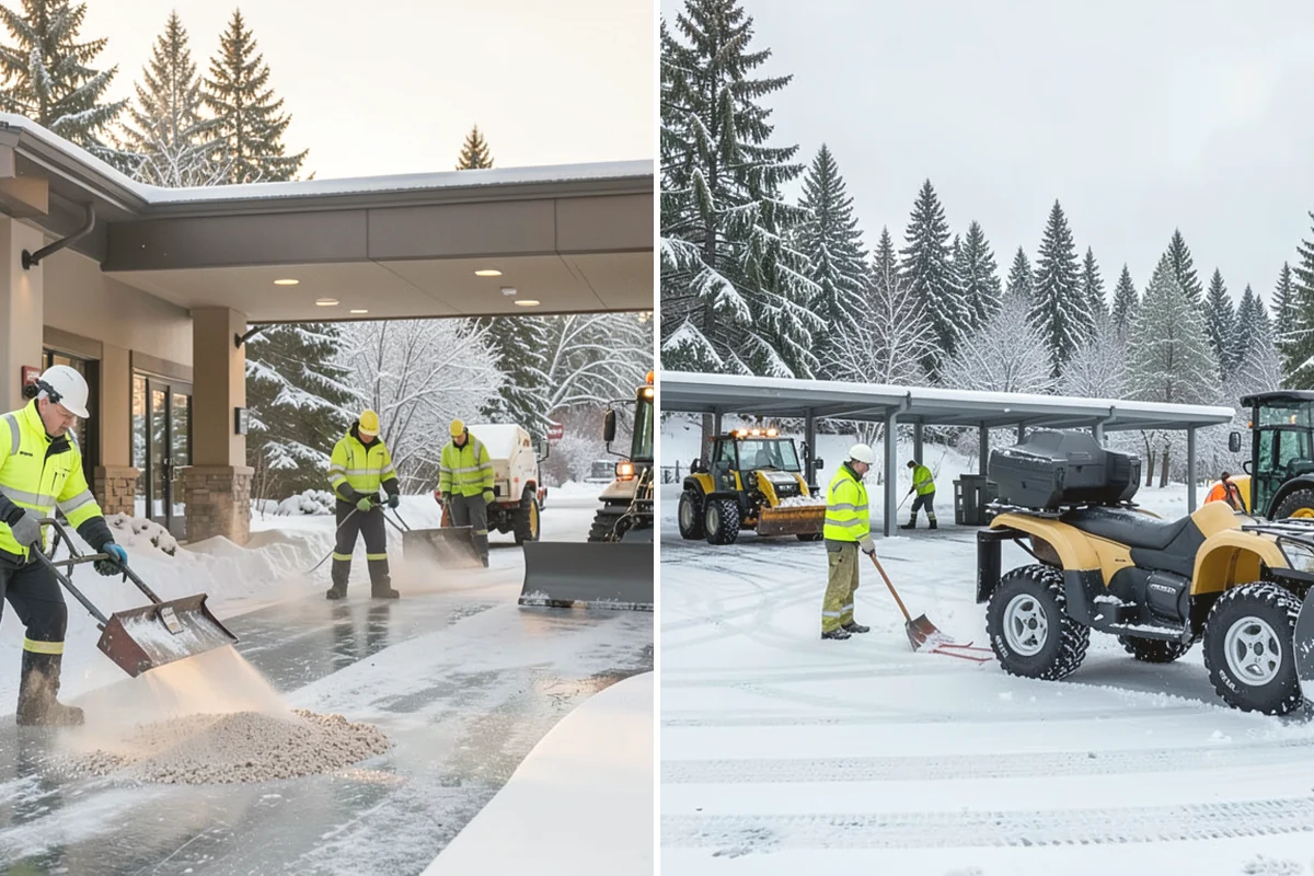 UTV Snow Plowing in Mountlake Terrace, Snohomish County, WA - Assess the site's access points and snow volume