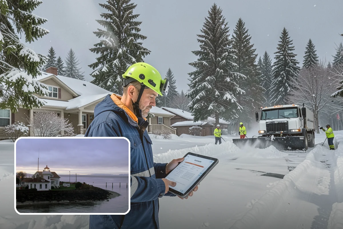 UTV Snow Plowing in Mukilteo, Snohomish County, WA - More pushing power than an ATV