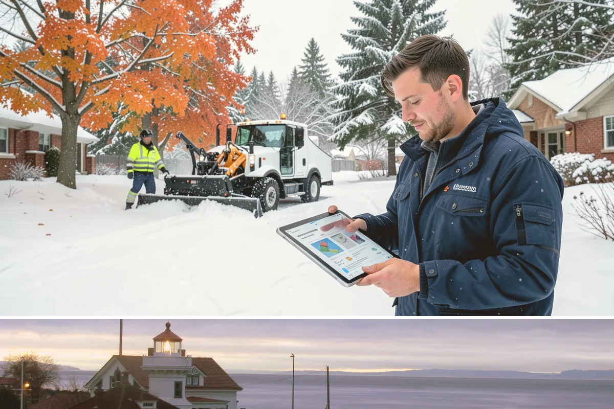 UTV Snow Plowing in Mukilteo, Snohomish County, WA - UTV plowing is in steady demand across the core snow months of December through February.