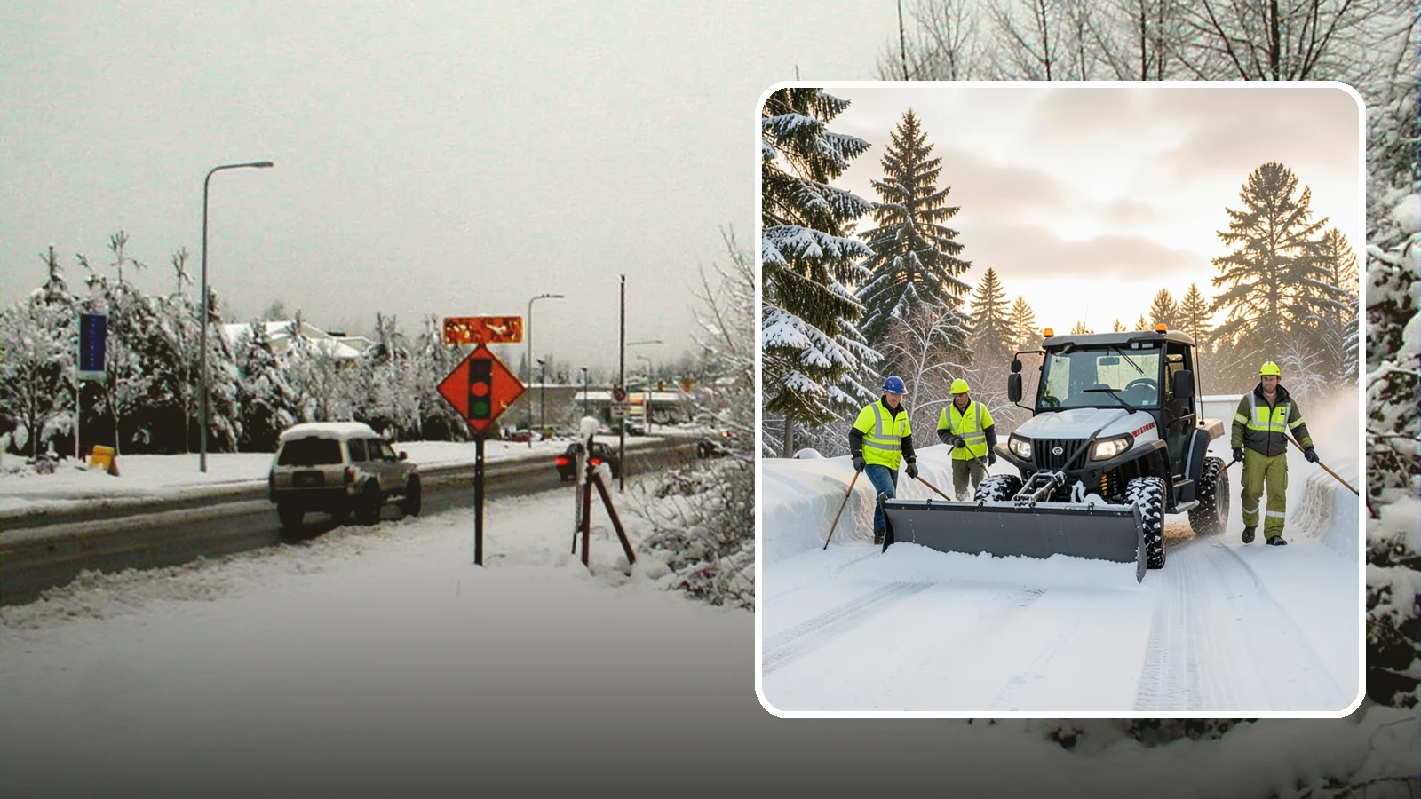 UTV Snow Plowing in Newcastle, King County, WA - Our UTV plow units combine maneuverability with more pushing power for medium-sized properties and complexes.