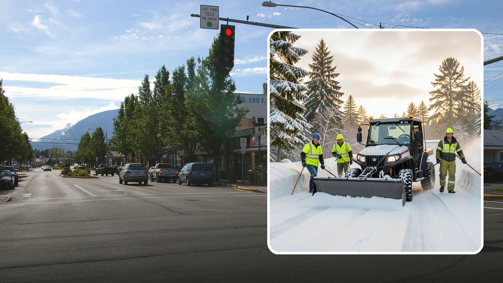 UTV Snow Plowing in North Bend, King County, WA - Our UTV plow units combine maneuverability with more pushing power for medium-sized properties and complexes.