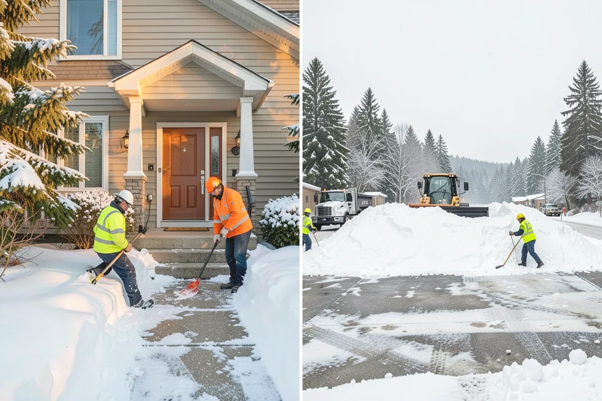 UTV Snow Plowing in North Bend, King County, WA - Assess the site's access points and snow volume