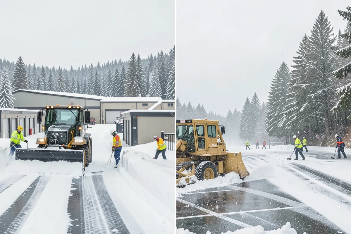 UTV Snow Plowing in Oak Harbor, Island County, WA - Assess the site's access points and snow volume