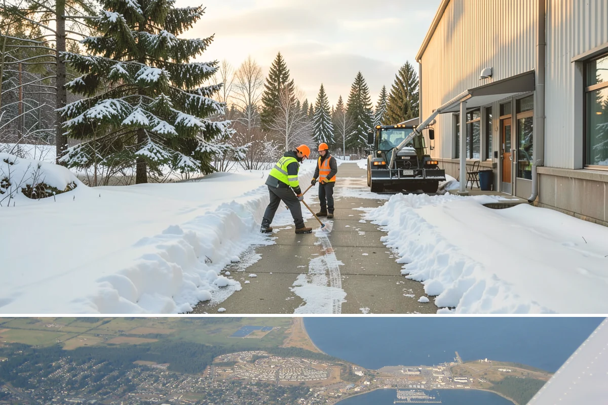 UTV Snow Plowing in Oak Harbor, Island County, WA - UTV plowing is in steady demand across the core snow months of December through February.