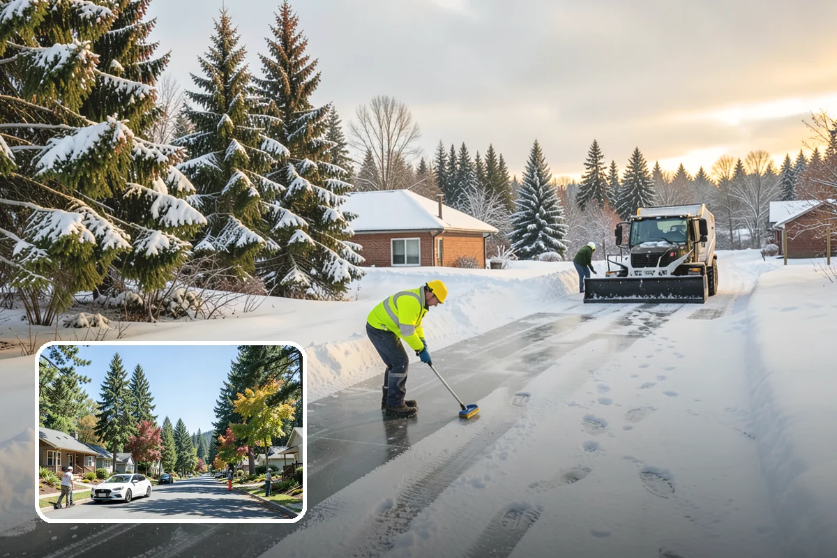 UTV Snow Plowing in Orting, Pierce County, WA - More pushing power than an ATV