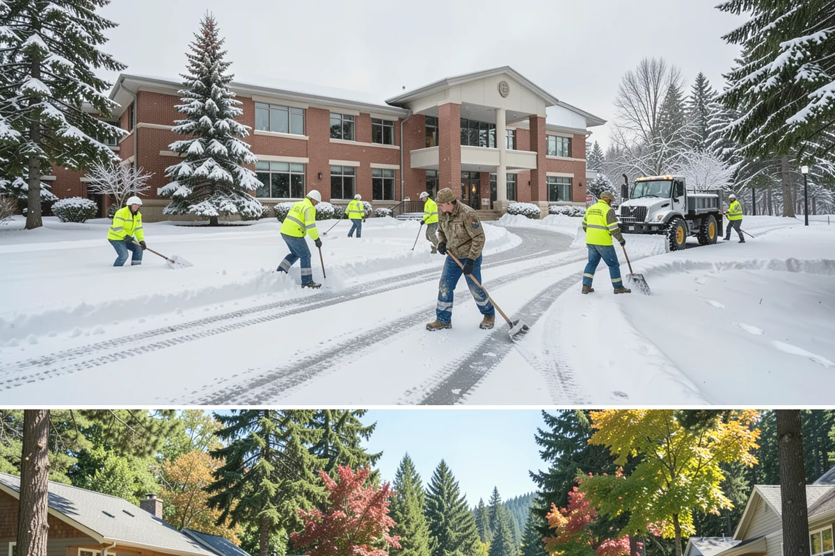 UTV Snow Plowing in Orting, Pierce County, WA - UTV plowing is in steady demand across the core snow months of December through February.