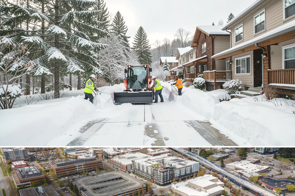 UTV Snow Plowing in Redmond, King County, WA - UTV plowing is in steady demand across the core snow months of December through February.