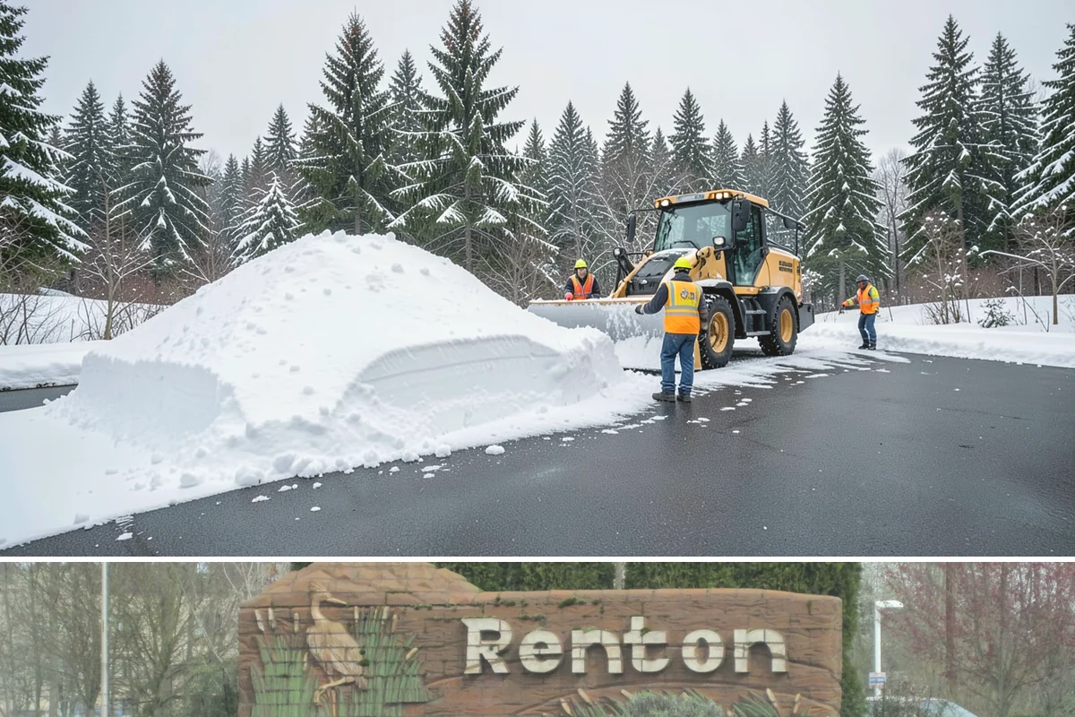 UTV Snow Plowing in Renton, King County, WA - UTV plowing is in steady demand across the core snow months of December through February.