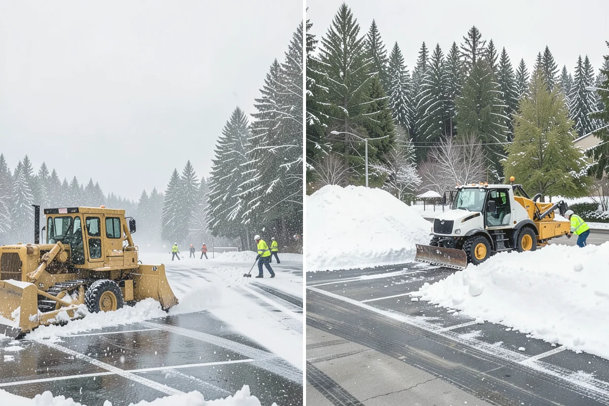 UTV Snow Plowing in Ruston, Pierce County, WA - Assess the site's access points and snow volume