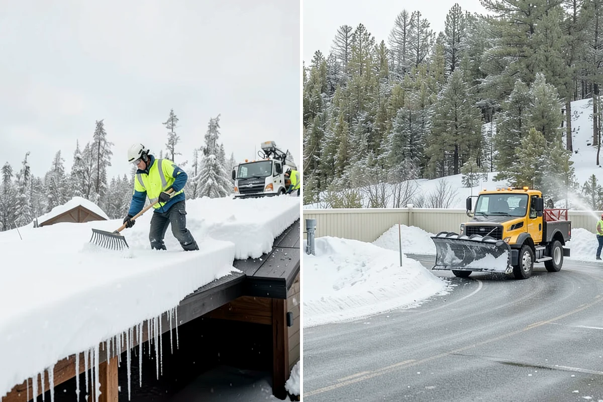 UTV Snow Plowing in Seattle, King County, WA - Assess the site's access points and snow volume