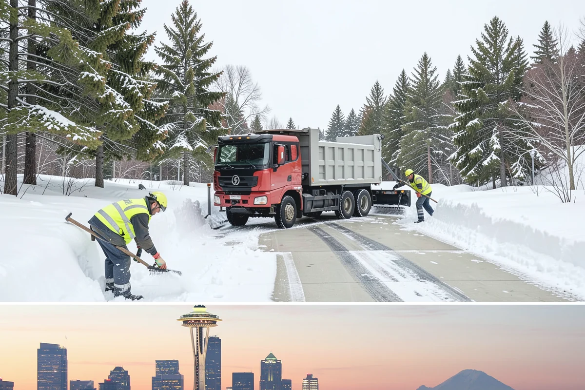 UTV Snow Plowing in Seattle, King County, WA - UTV plowing is in steady demand across the core snow months of December through February.