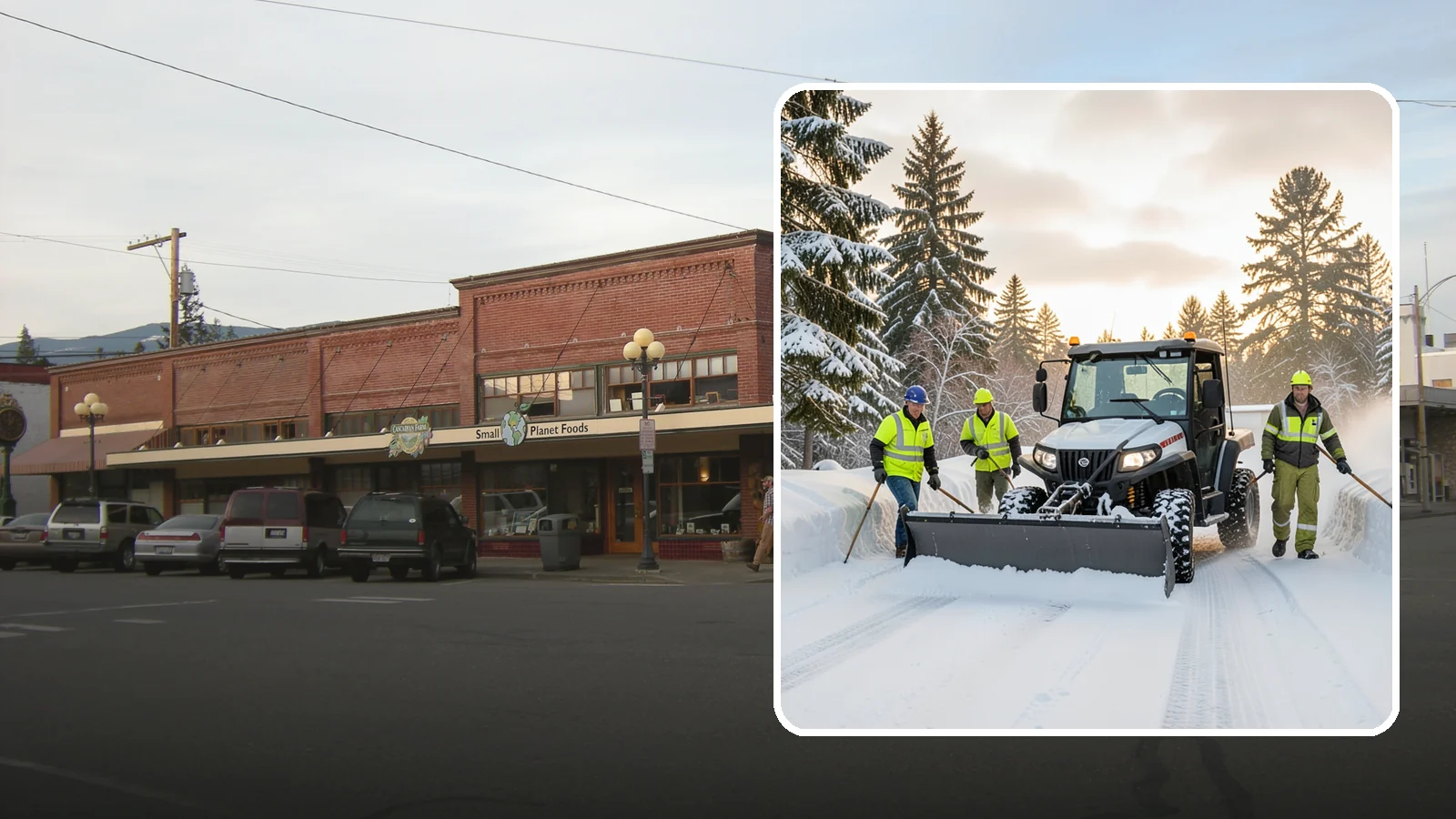 UTV Snow Plowing in Sedro-Woolley, Skagit County, WA - Our UTV plow units combine maneuverability with more pushing power for medium-sized properties and complexes.