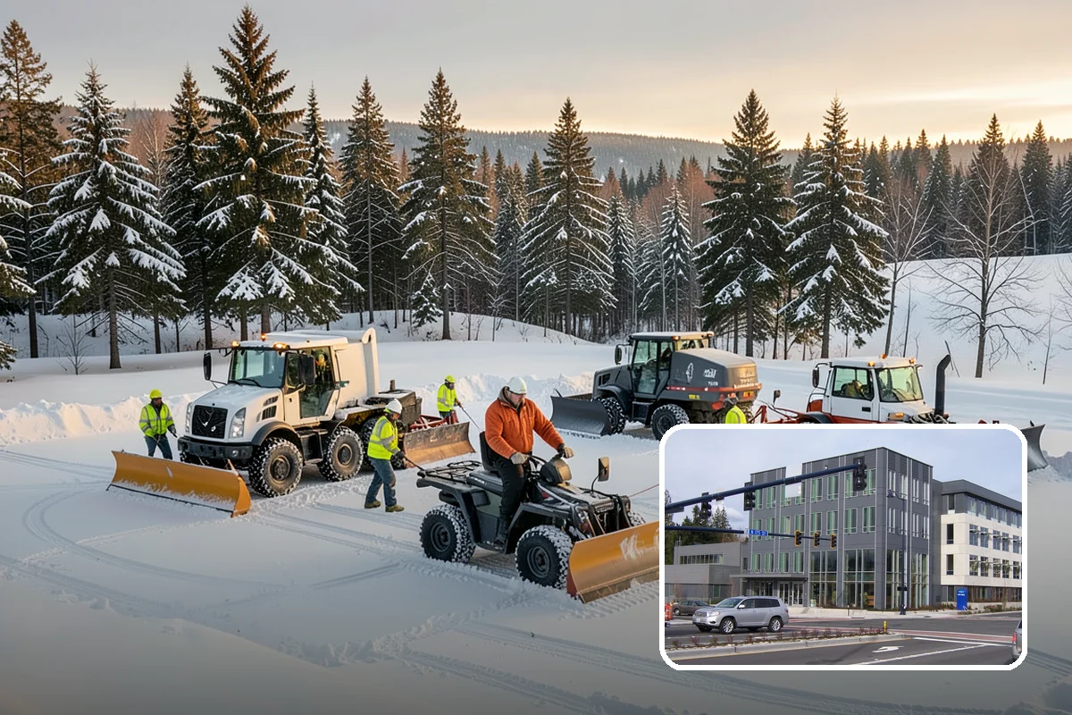 UTV Snow Plowing in Shoreline, King County, WA - More pushing power than an ATV