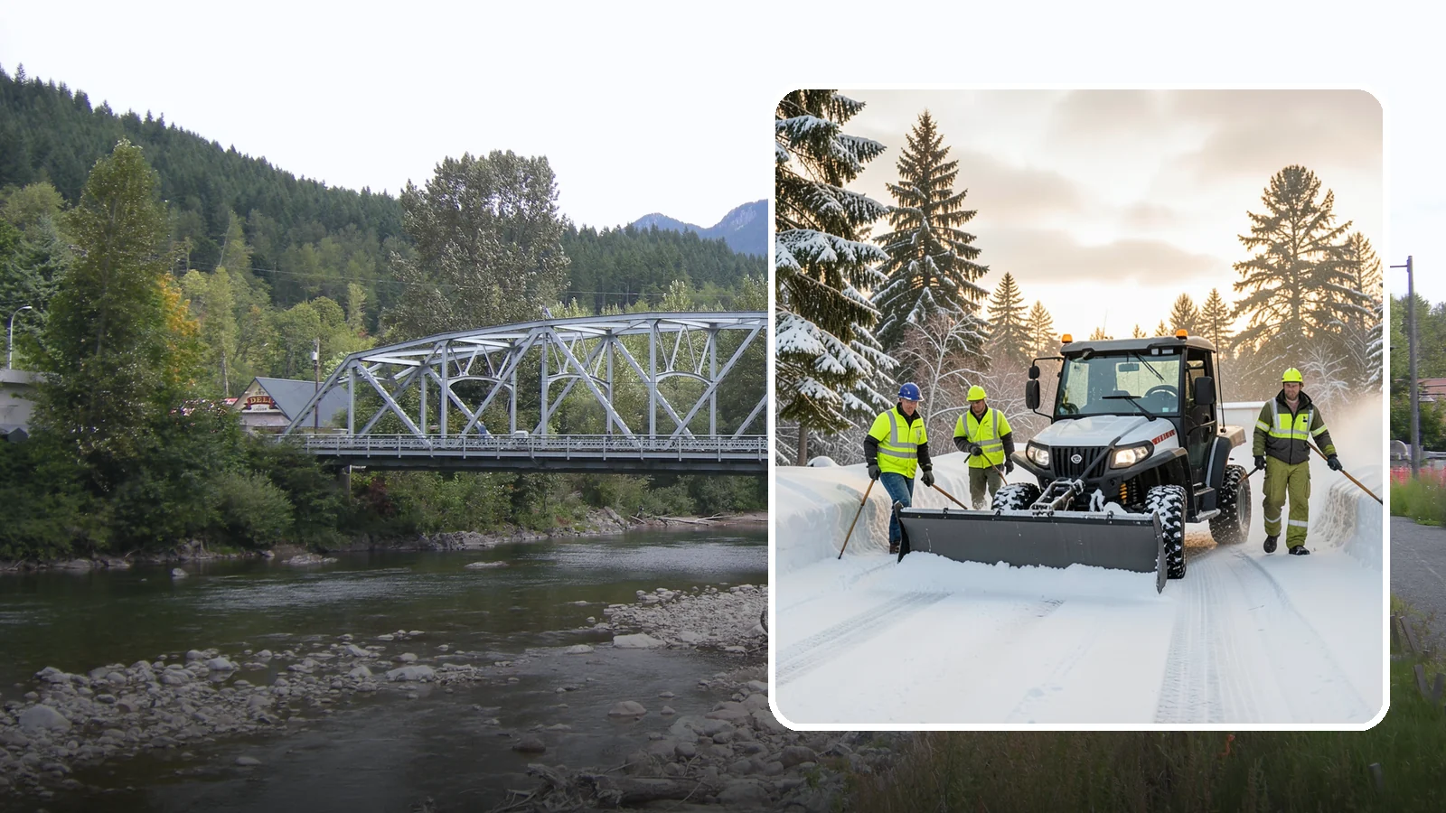 UTV Snow Plowing in Skykomish, King County, WA - Our UTV plow units combine maneuverability with more pushing power for medium-sized properties and complexes.