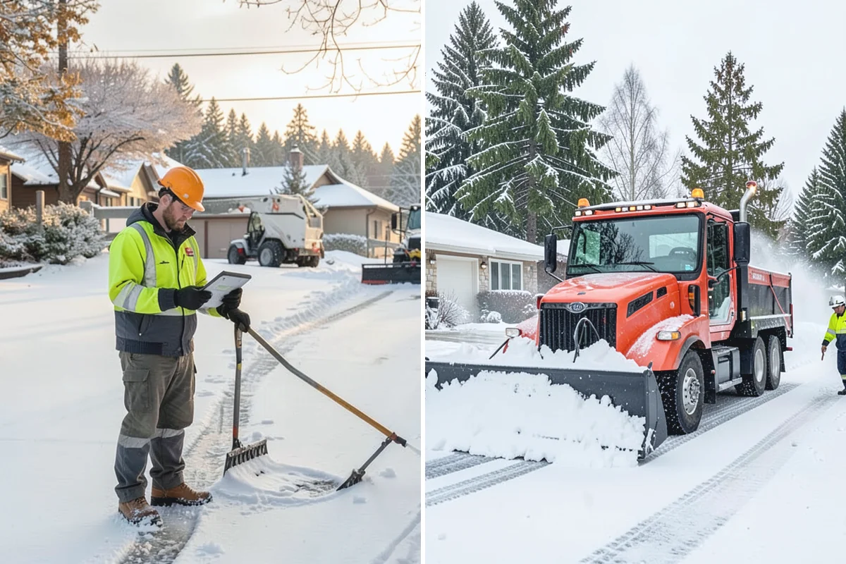 UTV Snow Plowing in South Prairie, Pierce County, WA - Assess the site's access points and snow volume