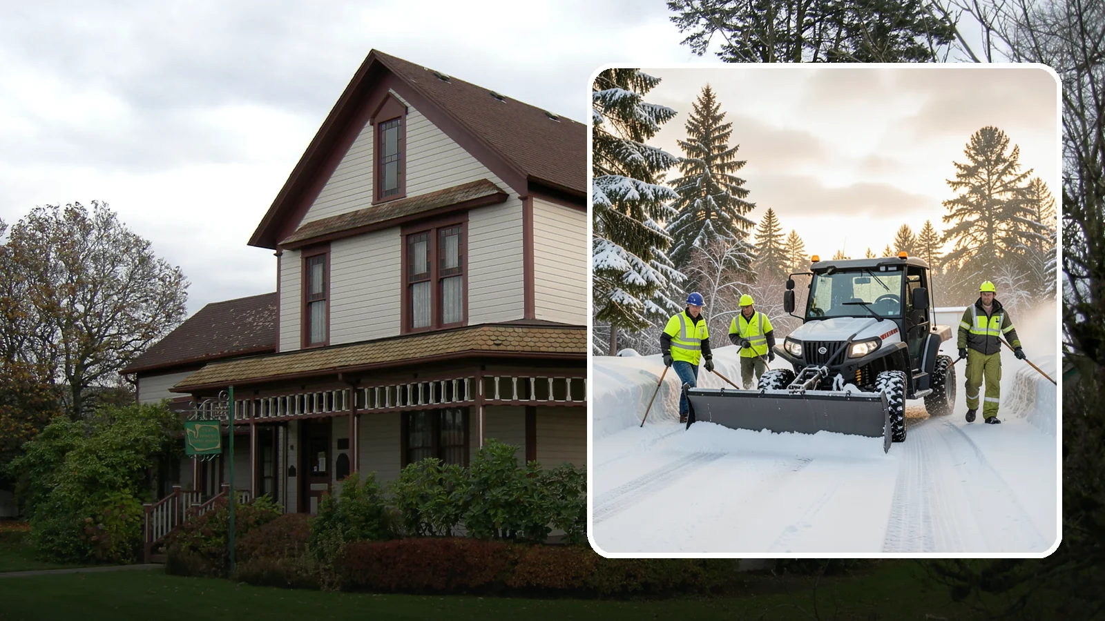UTV Snow Plowing in Sumner, Pierce County, WA - Our UTV plow units combine maneuverability with more pushing power for medium-sized properties and complexes.