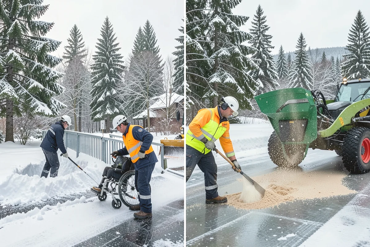 UTV Snow Plowing in Tukwila, King County, WA - Assess the site's access points and snow volume