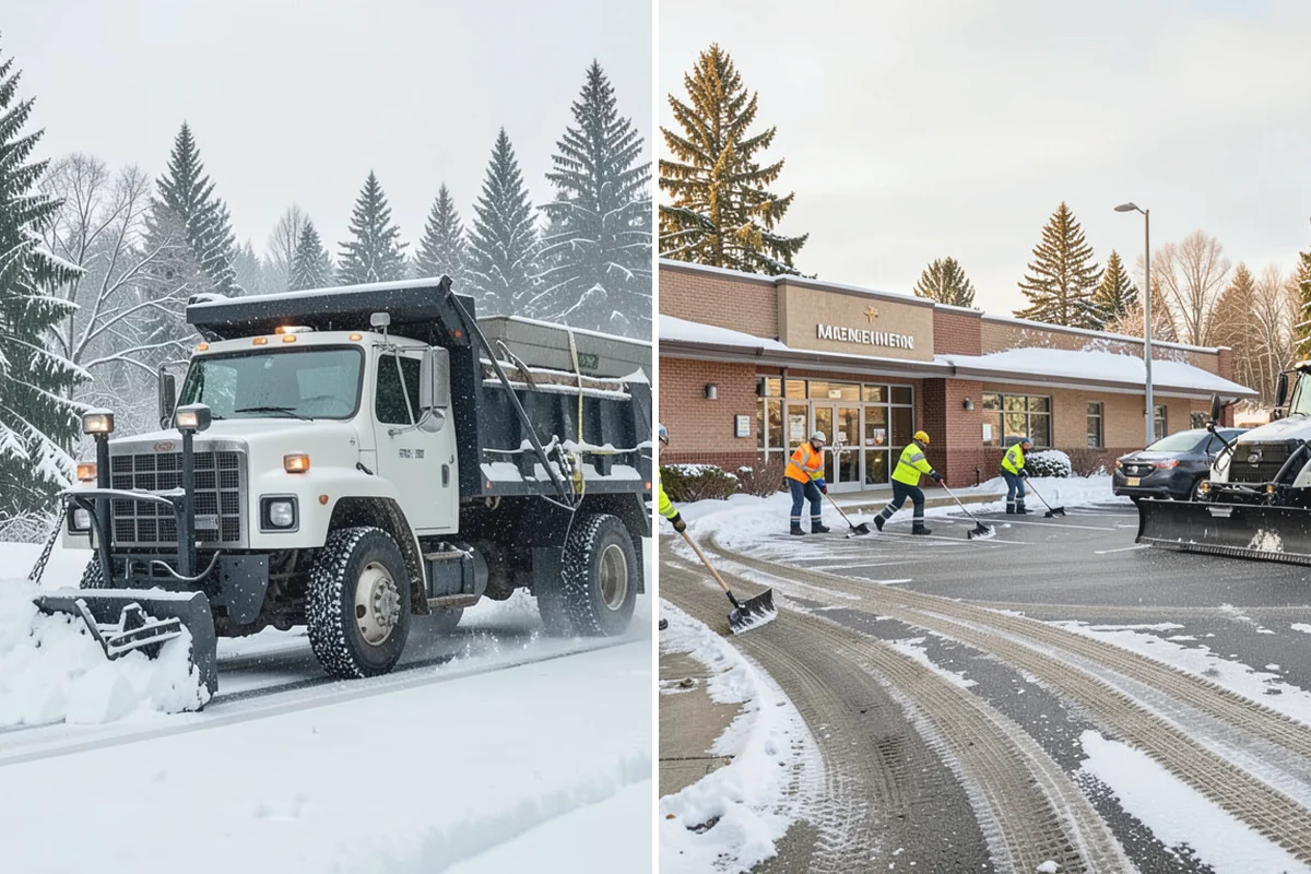UTV Snow Plowing in Wilkeson, Pierce County, WA - Assess the site's access points and snow volume