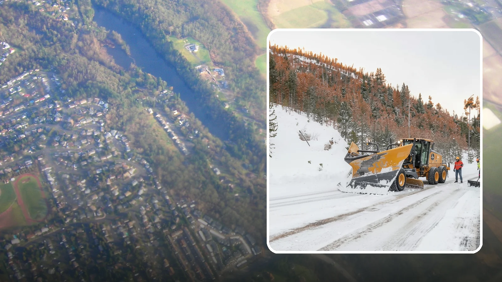 V-Plow Service in Algona, King County, WA - Our V-plows break through deep drifts and packed snow that flat blades struggle to penetrate.