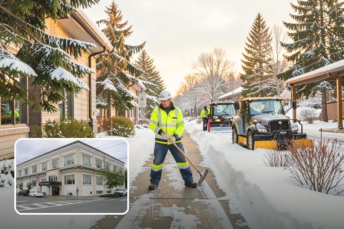 V-Plow Service in Anacortes, Skagit County, WA - Pointed blade that penetrates deep drifts and packed snow
