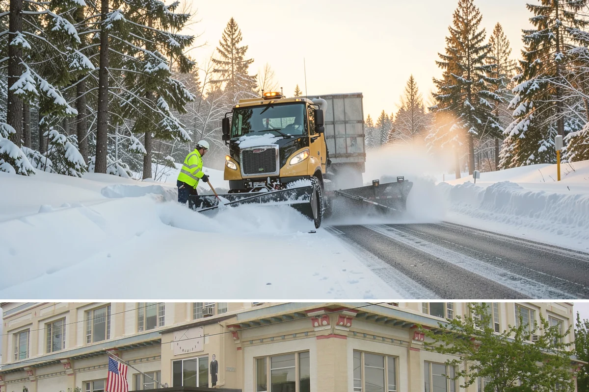 V-Plow Service in Anacortes, Skagit County, WA - V-plow service is most valuable after heavy accumulation and drifting events from December through February.
