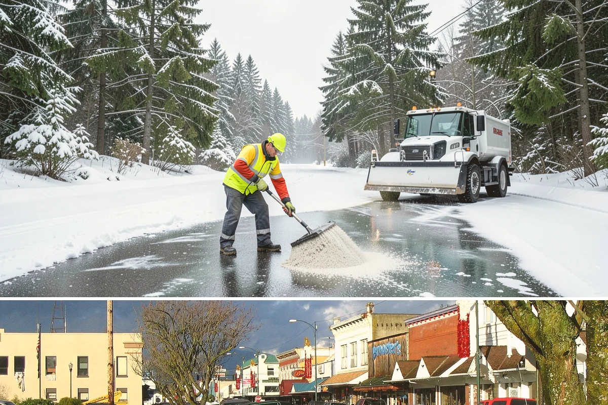 V-Plow Service in Arlington, Snohomish County, WA - V-plow service is most valuable after heavy accumulation and drifting events from December through February.