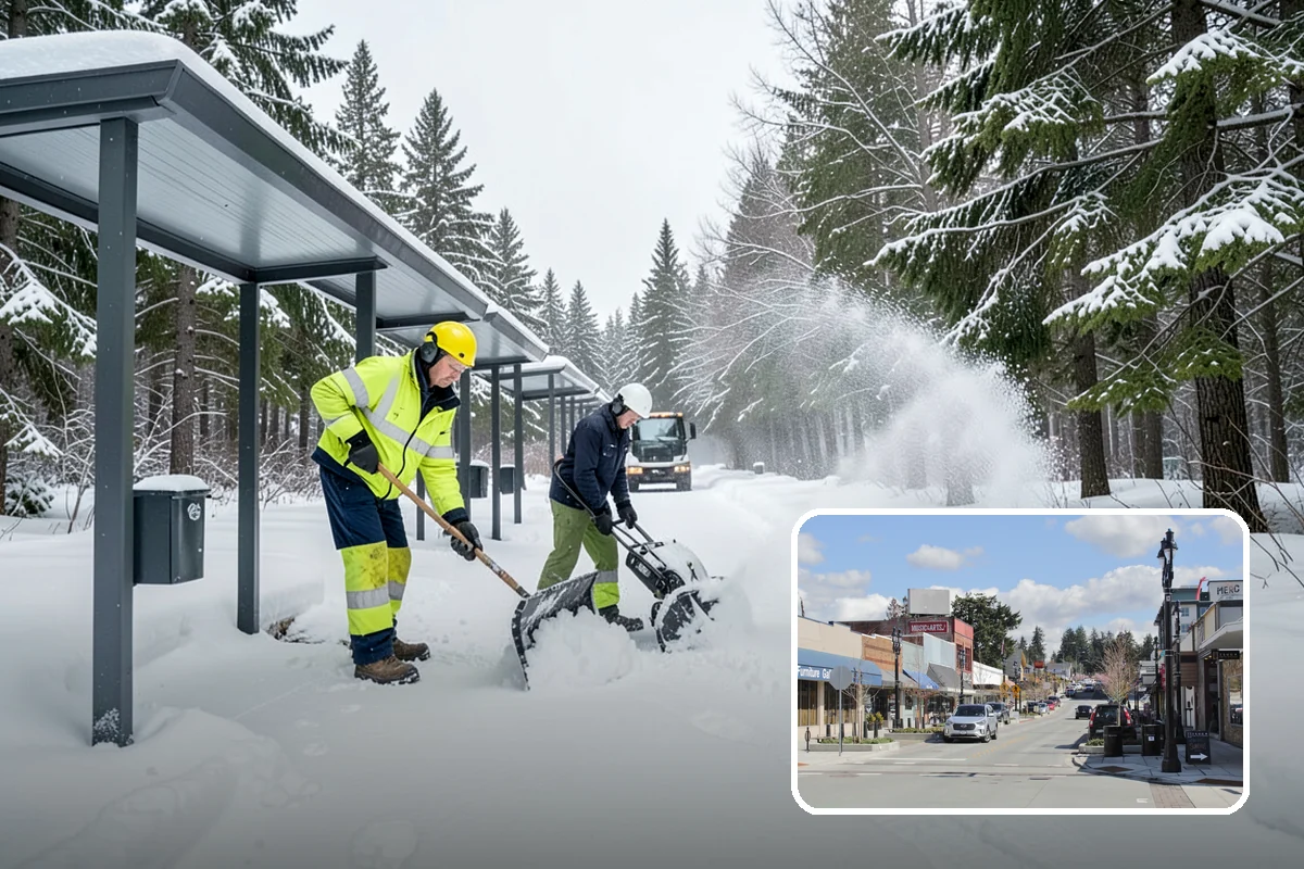 V-Plow Service in Bothell, King County, WA - Pointed blade that penetrates deep drifts and packed snow