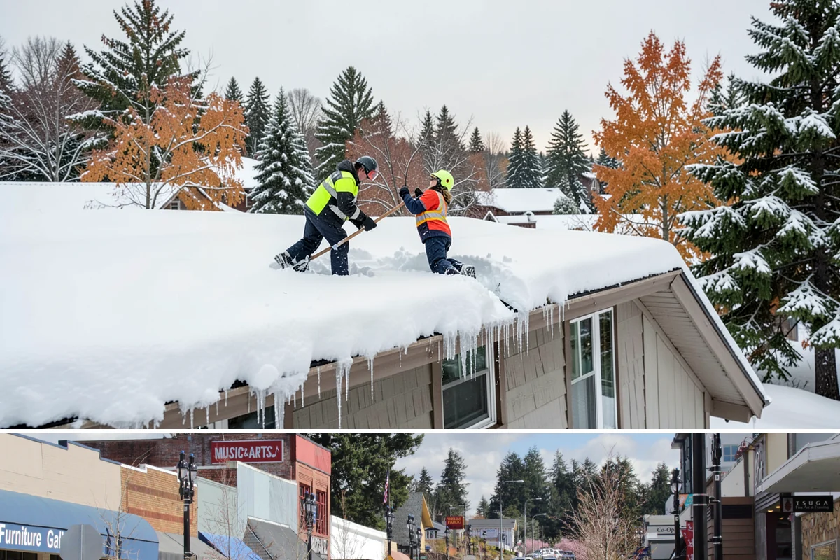 V-Plow Service in Bothell, King County, WA - V-plow service is most valuable after heavy accumulation and drifting events from December through February.