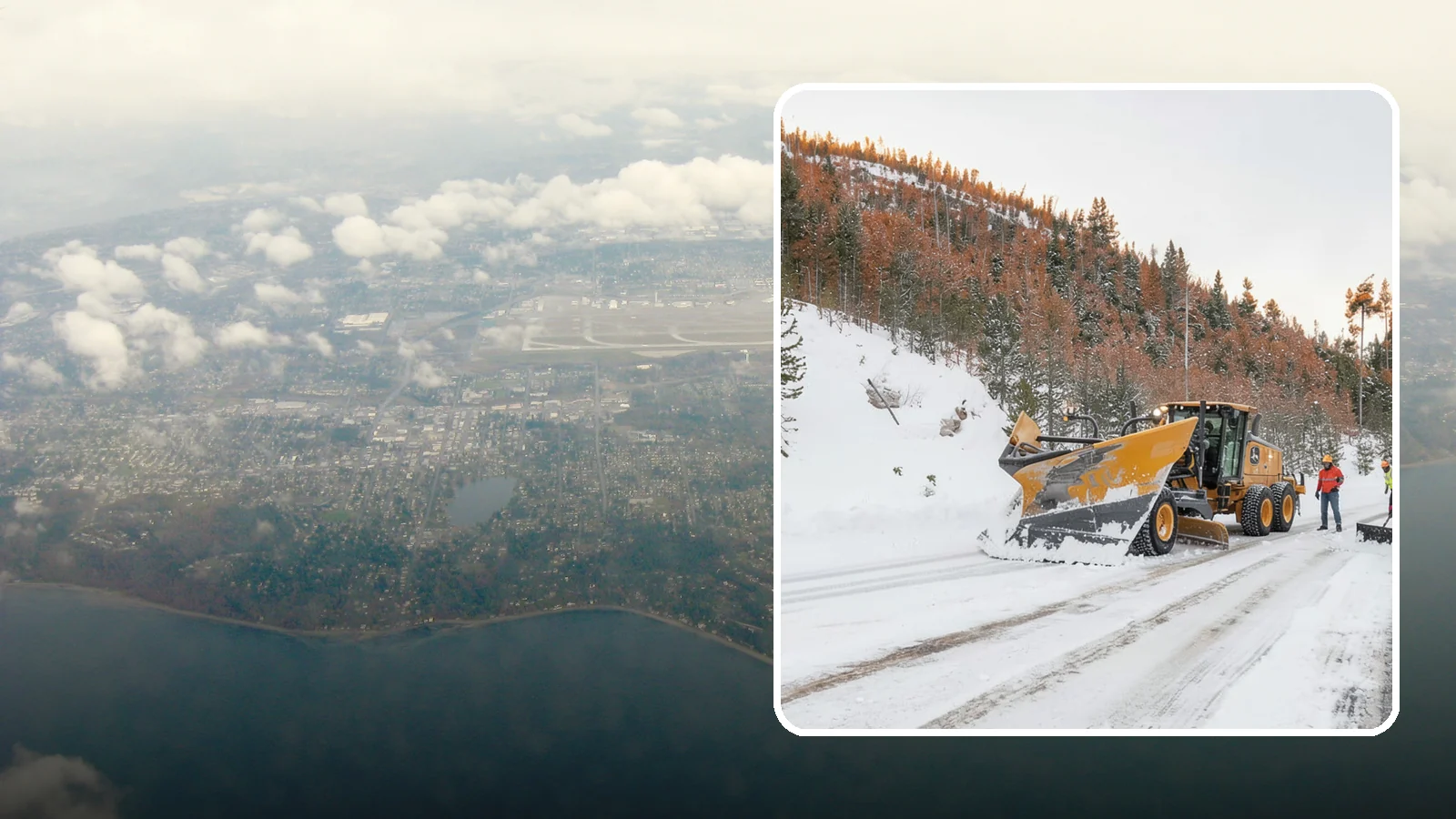 V-Plow Service in Burien, King County, WA - Our V-plows break through deep drifts and packed snow that flat blades struggle to penetrate.