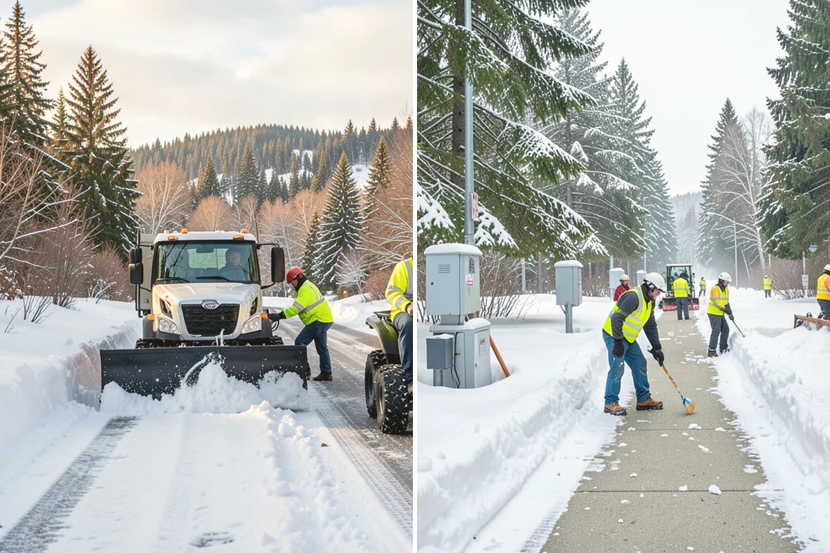 V-Plow Service in Burien, King County, WA - Set the blade to a V to break into deep or packed snow