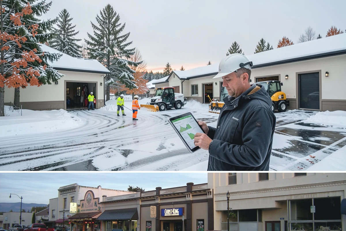 V-Plow Service in Burlington, Skagit County, WA - V-plow service is most valuable after heavy accumulation and drifting events from December through February.
