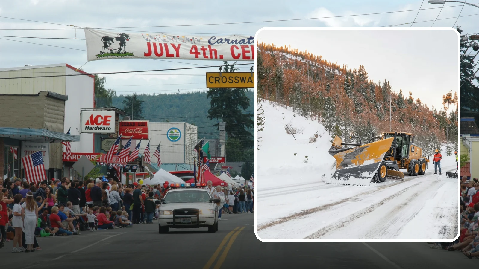 V-Plow Service in Carnation, King County, WA - Our V-plows break through deep drifts and packed snow that flat blades struggle to penetrate.