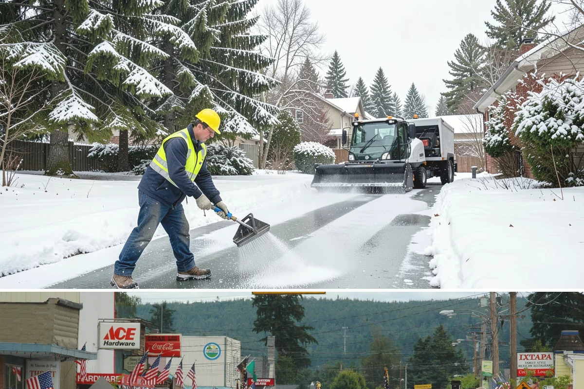 V-Plow Service in Carnation, King County, WA - V-plow service is most valuable after heavy accumulation and drifting events from December through February.