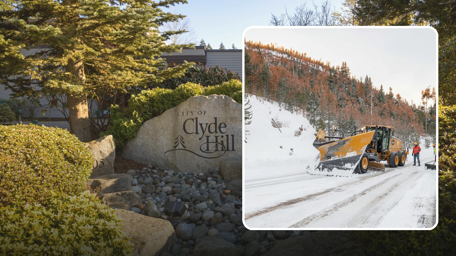 V-Plow Service in Clyde Hill, King County, WA - Our V-plows break through deep drifts and packed snow that flat blades struggle to penetrate.