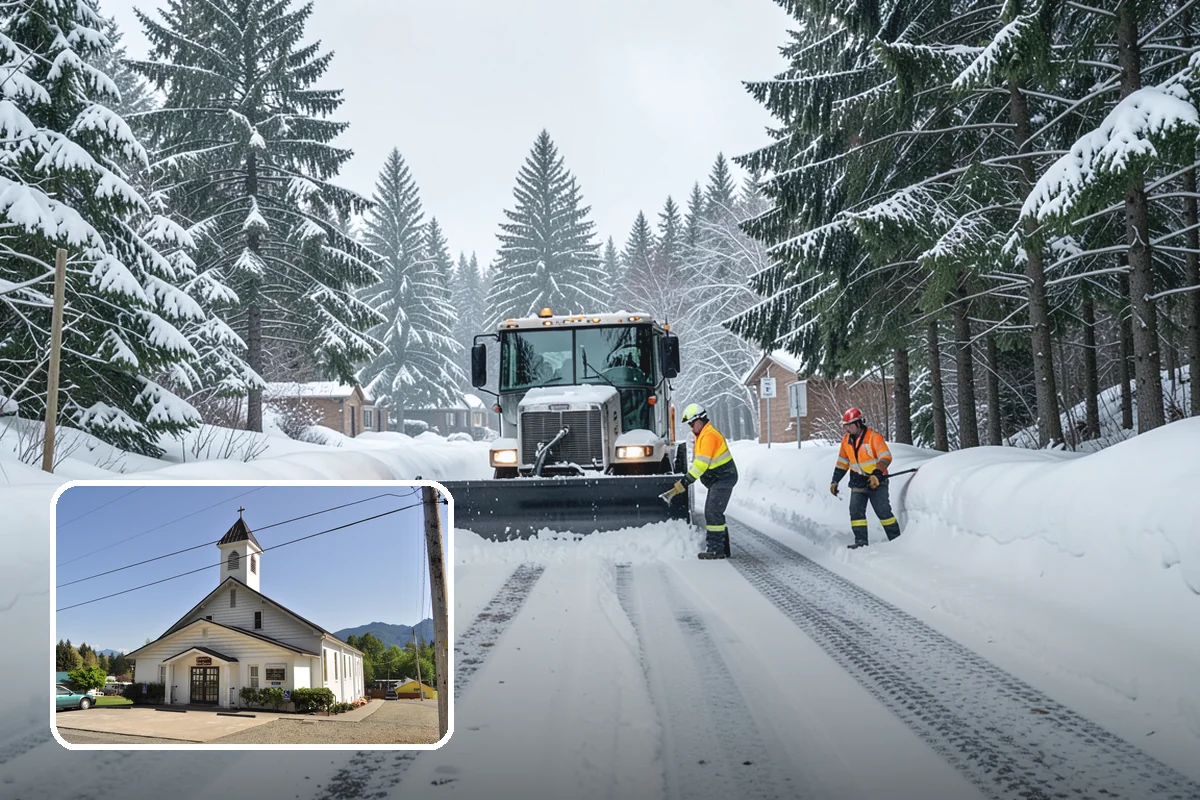 V-Plow Service in Concrete, Skagit County, WA - Pointed blade that penetrates deep drifts and packed snow