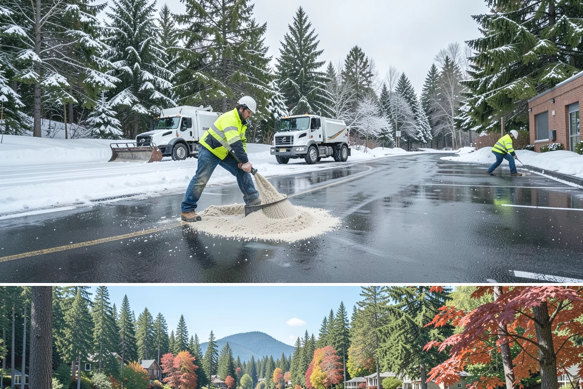 V-Plow Service in Covington, King County, WA - V-plow service is most valuable after heavy accumulation and drifting events from December through February.
