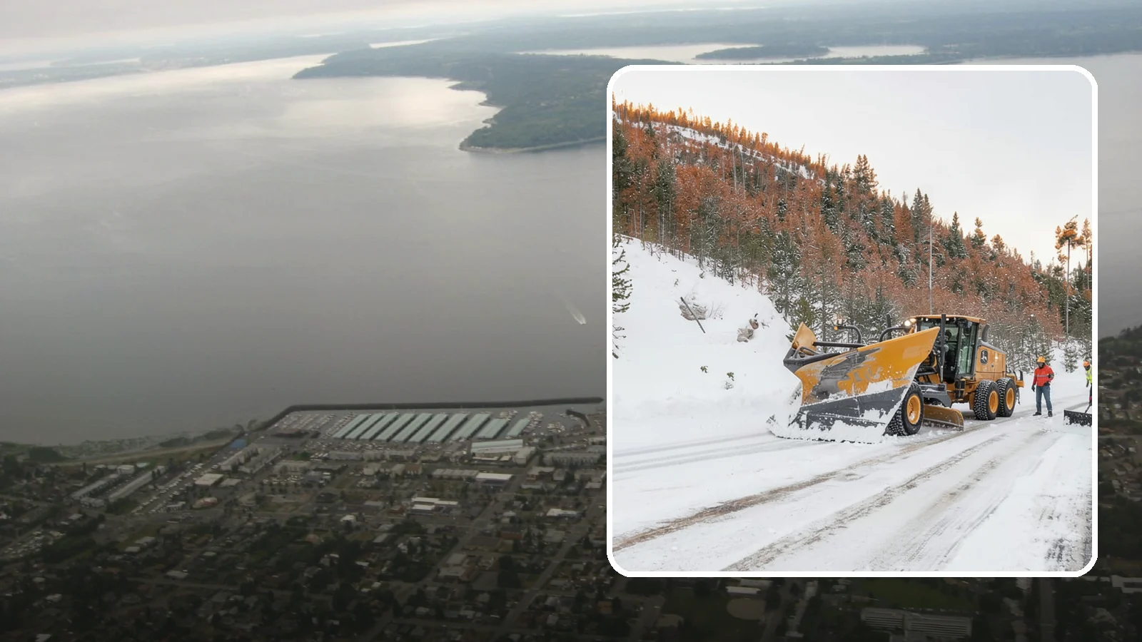 V-Plow Service in Des Moines, King County, WA - Our V-plows break through deep drifts and packed snow that flat blades struggle to penetrate.