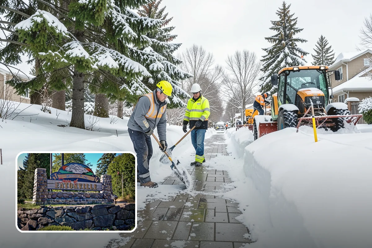 V-Plow Service in Eatonville, Pierce County, WA - Pointed blade that penetrates deep drifts and packed snow