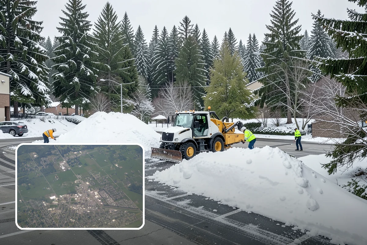 V-Plow Service in Enumclaw, King County, WA - Pointed blade that penetrates deep drifts and packed snow