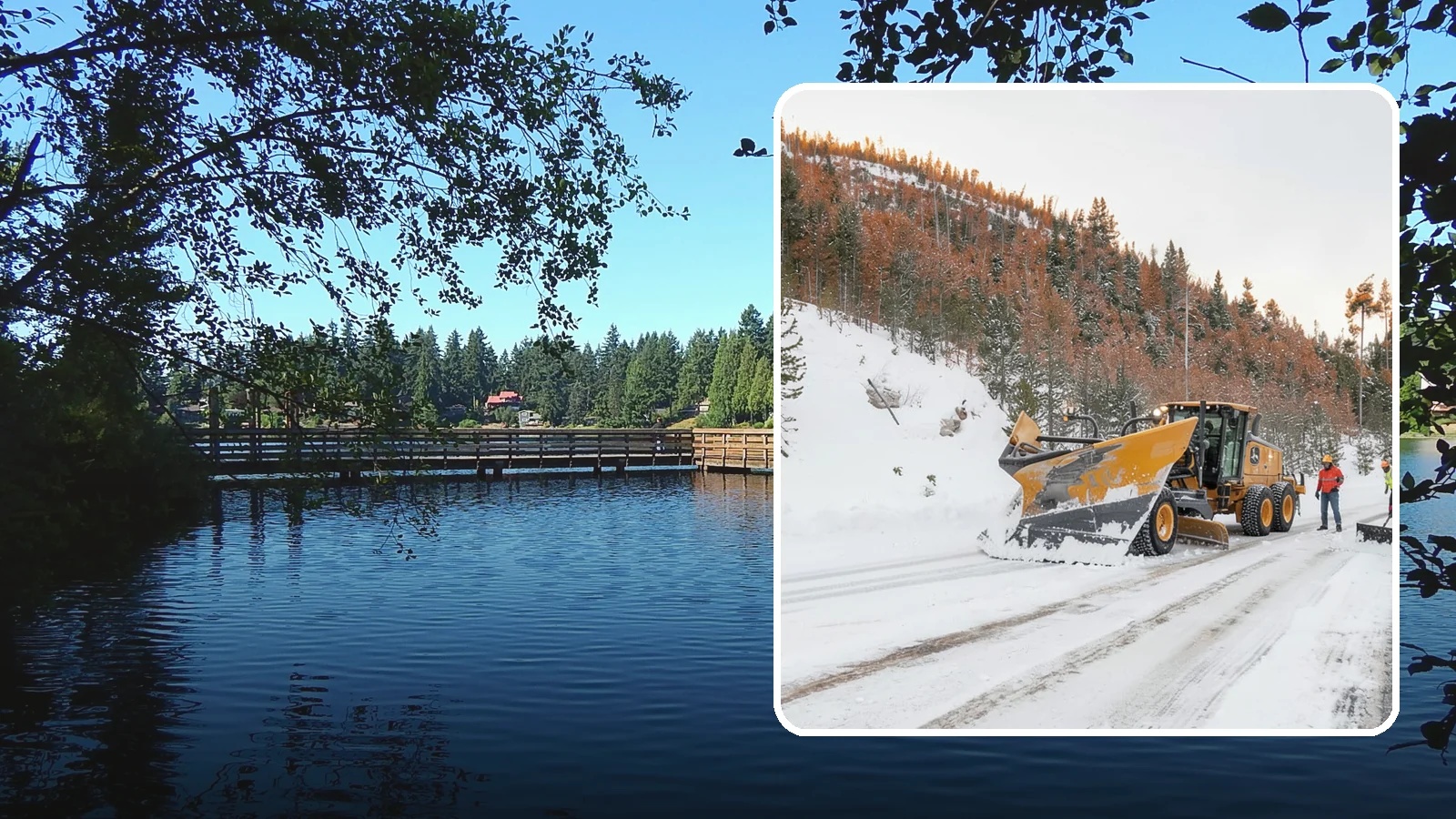 V-Plow Service in Federal Way, King County, WA - Our V-plows break through deep drifts and packed snow that flat blades struggle to penetrate.