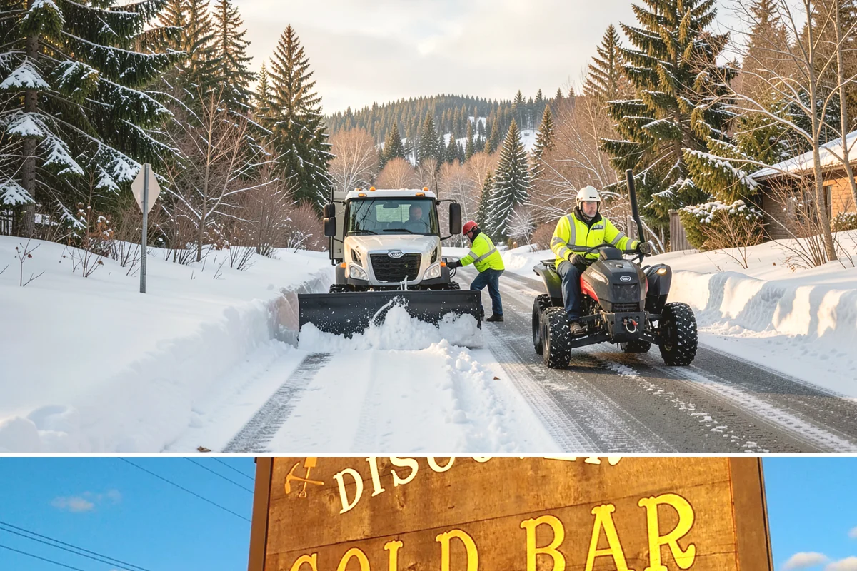 V-Plow Service in Gold Bar, Snohomish County, WA - V-plow service is most valuable after heavy accumulation and drifting events from December through February.