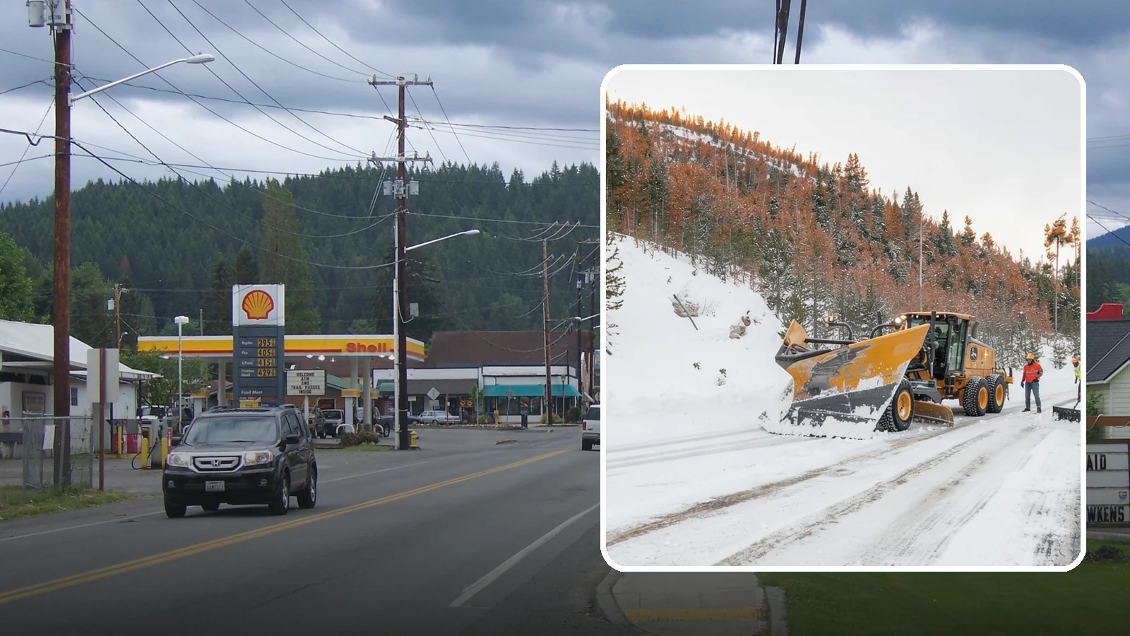 V-Plow Service in Granite Falls, Snohomish County, WA - Our V-plows break through deep drifts and packed snow that flat blades struggle to penetrate.