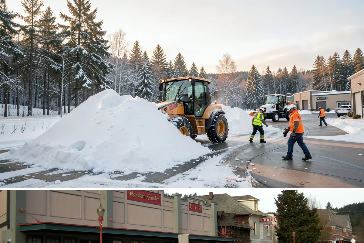 V-Plow Service in Issaquah, King County, WA - V-plow service is most valuable after heavy accumulation and drifting events from December through February.