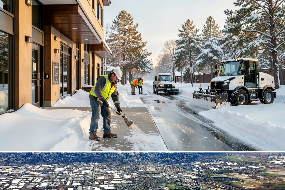 V-Plow Service in Kent, King County, WA - V-plow service is most valuable after heavy accumulation and drifting events from December through February.