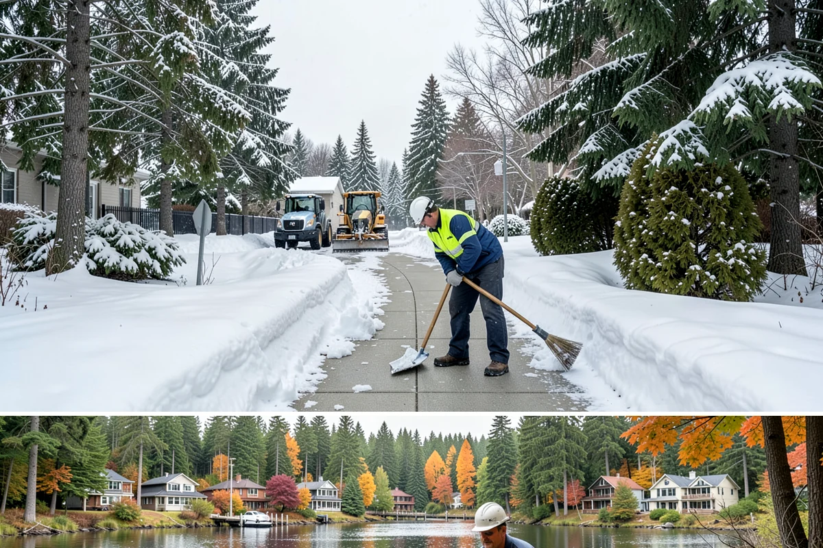 V-Plow Service in La Conner, Skagit County, WA - V-plow service is most valuable after heavy accumulation and drifting events from December through February.