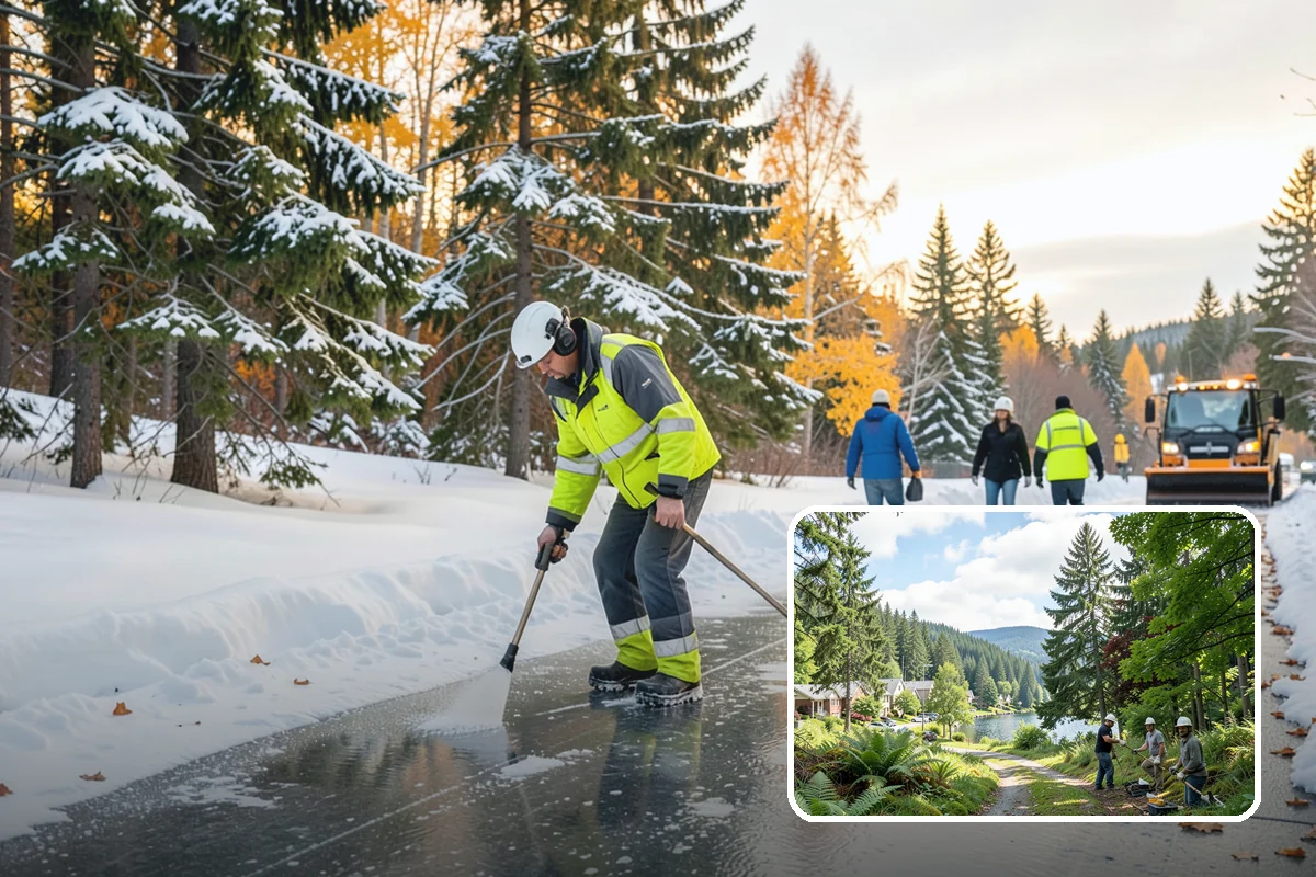 V-Plow Service in Lake Forest Park, King County, WA - Pointed blade that penetrates deep drifts and packed snow