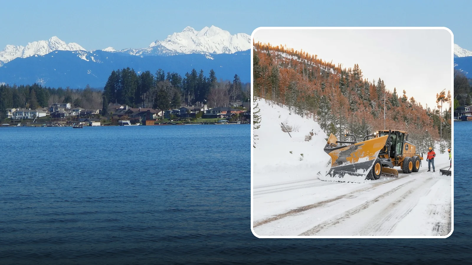 V-Plow Service in Lake Stevens, Snohomish County, WA - Our V-plows break through deep drifts and packed snow that flat blades struggle to penetrate.