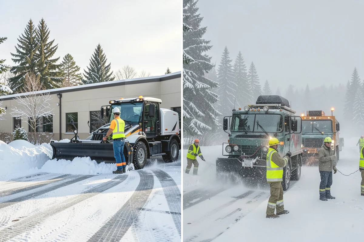 V-Plow Service in Lake Stevens, Snohomish County, WA - Set the blade to a V to break into deep or packed snow