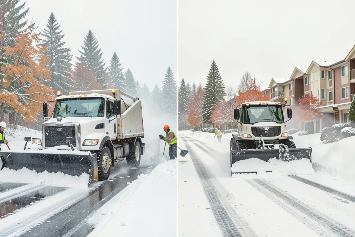V-Plow Service in Lynnwood, Snohomish County, WA - Set the blade to a V to break into deep or packed snow